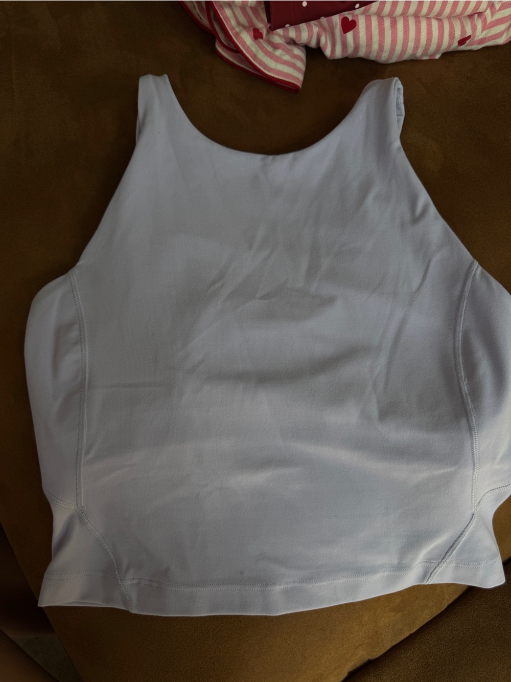 lululemon athletica White High-Neck Tank Top - size 6 Lavender Frost